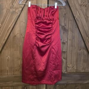 Fredericks Of Hollywood Red Cocktail Dress Vintage Women’s Size 8 Summer Party
